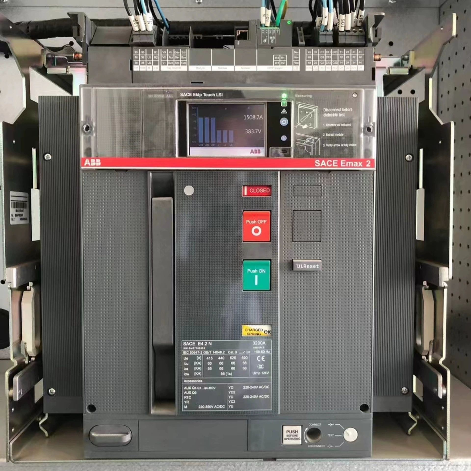 Воздушный выключатель Emax2 E4.2N 3200 Ekip Dip LI 3p WMP 1SDA072491R1