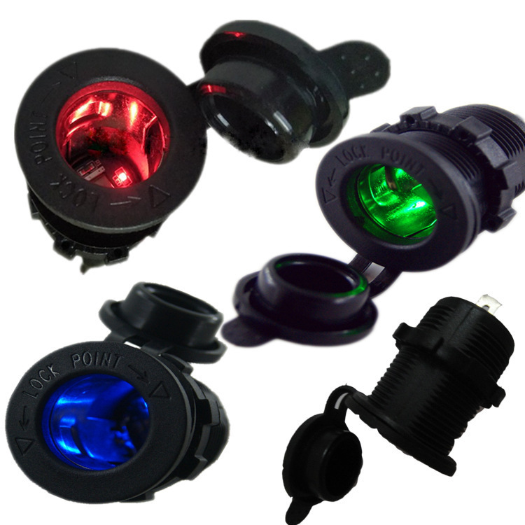 Manufacturer Supplies and Sells Automobiles, Boats, Motorcycles, Modified Pure Copper 12V Power Supply Female Socket with Led Lights Manufacturer Supplies and Sells Automobiles, Boats, Motorcycles, Modified Pure Copper 12V Power Supply Female Socket with Led Lights