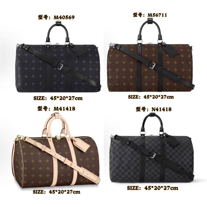 新しい高品質 keepall45cm トラベルバッグ荷物バッグ大容量トラベルバッグビジネストラベルポータブルフィットネスバッグ|undefined