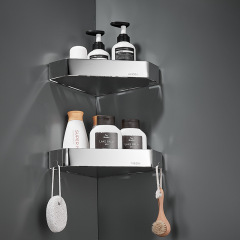 Shower Room Shelf Bathroom Triangle Basket Corner Shelf Stainless Steel Bathroom Storage Basket Wall Mounted Organizer