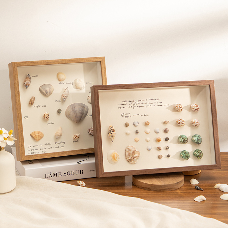 Stereo Hollow Dried Flower Shell Photo Frame Table DIY Handmade Gift Rose Eternal Flower Preserved Specimen Frame