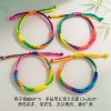 [Thick style] Pull-out diamond knot colorful rope bracelet [1 piece]