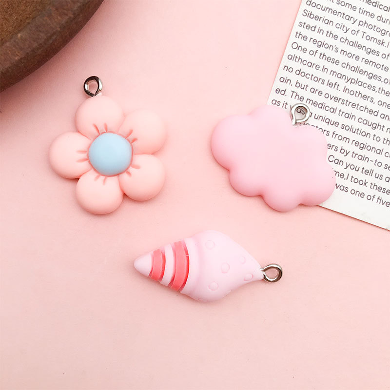 1 Piece Alloy Resin Ice Cream Bottle Flower Pendant display picture 10