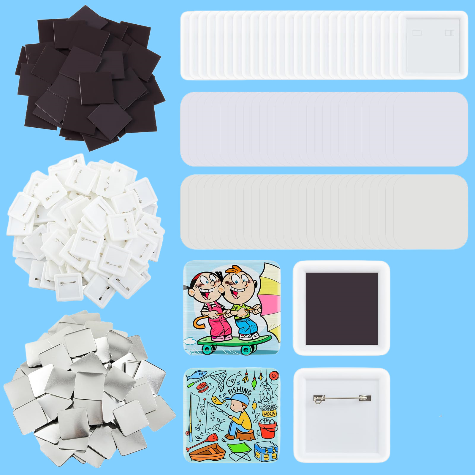 50 * 50MM máquina de insignia cuadrada cuadrada esquina redondeada refrigerador cuadrado pegado máquina casera máquina de insignia transfronteriza