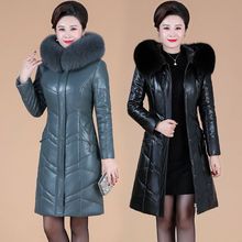 2025新款海宁皮衣羽绒服女真皮中长款绵羊皮皮草修身外套加绒加厚