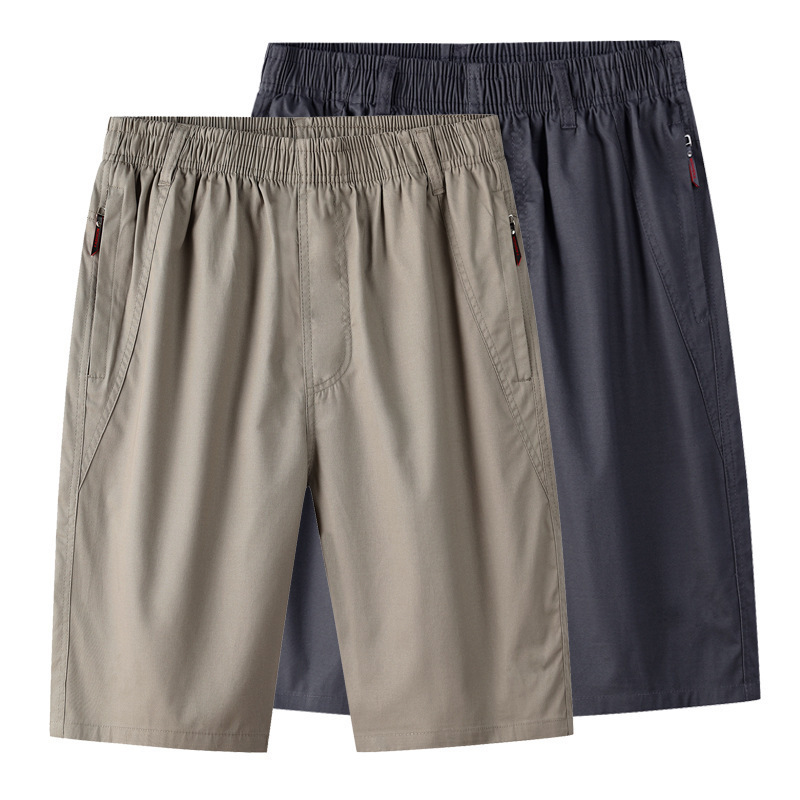 Middle-aged shorts men's summer wear 1 cotton loose plus size middle-aged and elderly casual pants dad 988 Middle-aged shorts men's summer wear 1 cotton loose plus size middle-aged and elderly casual pants dad 988