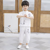 Boy Summer wear Hanfu 2022 new pattern The little boy Cotton and hemp suit summer children clothes Western style baby Thin section