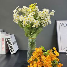 单支洋甘菊 仿真花小雏菊跳兰菊花束客厅假雏菊摆设花朵摆件 热卖