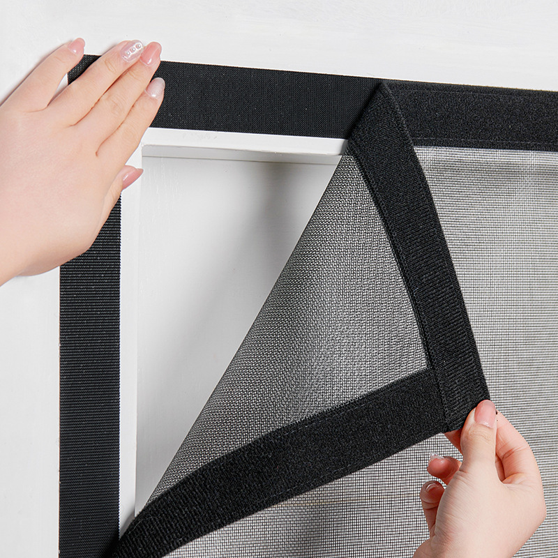 Seleccione estrictamente la puerta de malla abierta a prueba de mosquitos cortina de puerta nueva tira magnética completa dormitorio cortina de malla doméstica autoadhesiva