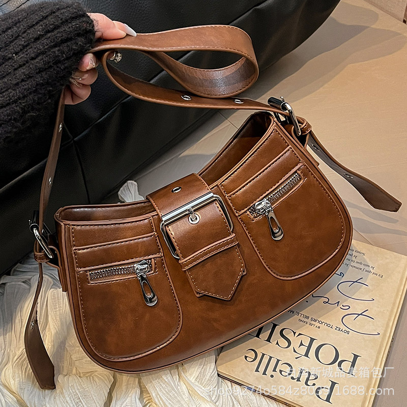 High-end Sense Simple Casual Small Square Bag Casual Fashion Shoulder Bag Women's French Style Retro Niche Design Bag Women's Bag