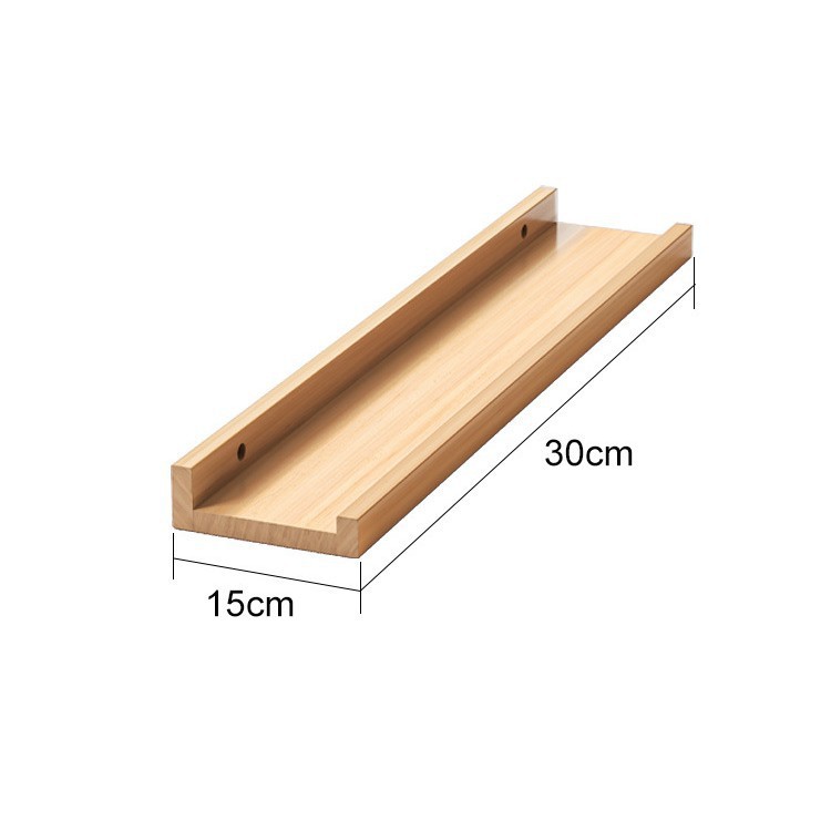 Estante de exhibición de caja ciega Estante de almacenamiento para pared de madera maciza en la pared Estante de almacenamiento de tablero de una sola palabra