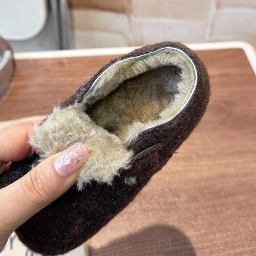 Fashionable warm lined puffy snow boots for girls, winter new style, versatile princess shoes, Korean version, cotton shoes
