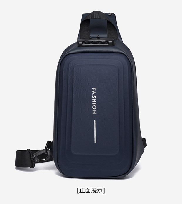 2024 Spring Sports chest backpacks, cross-border wholesale USB charging port bags, men's crossbody bags, fashionable single-shoulder bags undefined