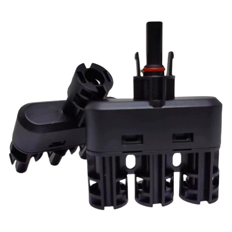 T-образный 4-полосный фотоэлектрический разъем MC4 для солнечной ветви Sanhui, один завод, прямые продажи, фотоэлектрический модуль, слияние, четырехсторонний