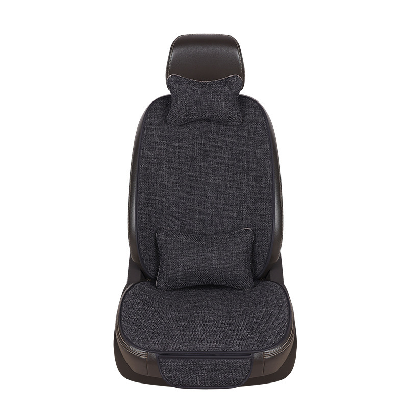 工場卸売自動車フルセットシートクッション四季通用全包囲通気リネン布芸クッション7点セット|undefined