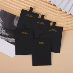 純色黑卡紙高檔燙金戒指卡紙戒指展示架首飾展示卡紙批發