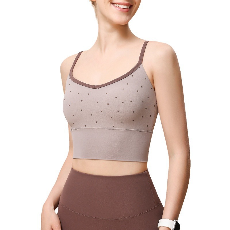 [Precio de un bocado] chaleco de yoga de punto de onda simple abdominal yoga blusa absorción de humedad sudor absorción bra deportivo de pecho