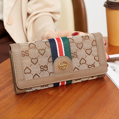 Mobile phone wallet card holder integrated long wallet simple multi-functional foldable versatile large capacity clutch bag women's wallet