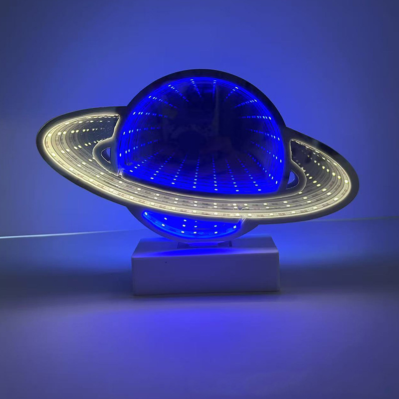 Transfronterizos led luz de atmósfera dormitorio cabezal de cama espejo planetario luz de túnel creativa luz de decoración de fiesta luz de modelado luz de noche