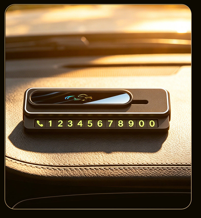 2026 New Model Temporary Parking and Car Moving Phone Number Plate, High-End, for Girls, Car-Specific, Trendy, with Hidden Number Feature