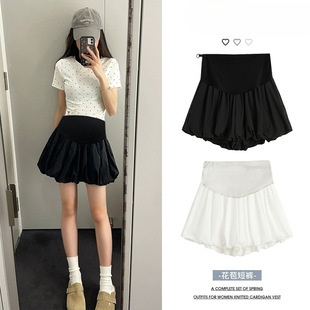 Maternity Shorts, Summer Outer Wear, Thin Wide-Leg Culottes for Small People, Women's Summer Style, Early Pregnancy, Large Size Leggings