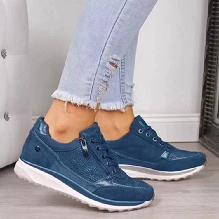 Кроссовки женские, plus size корейский стиль, цвета и размеры 35–43