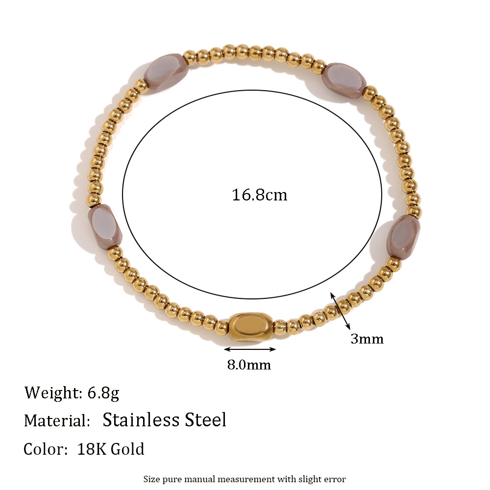 Stainless Steel Beaded Bracelet