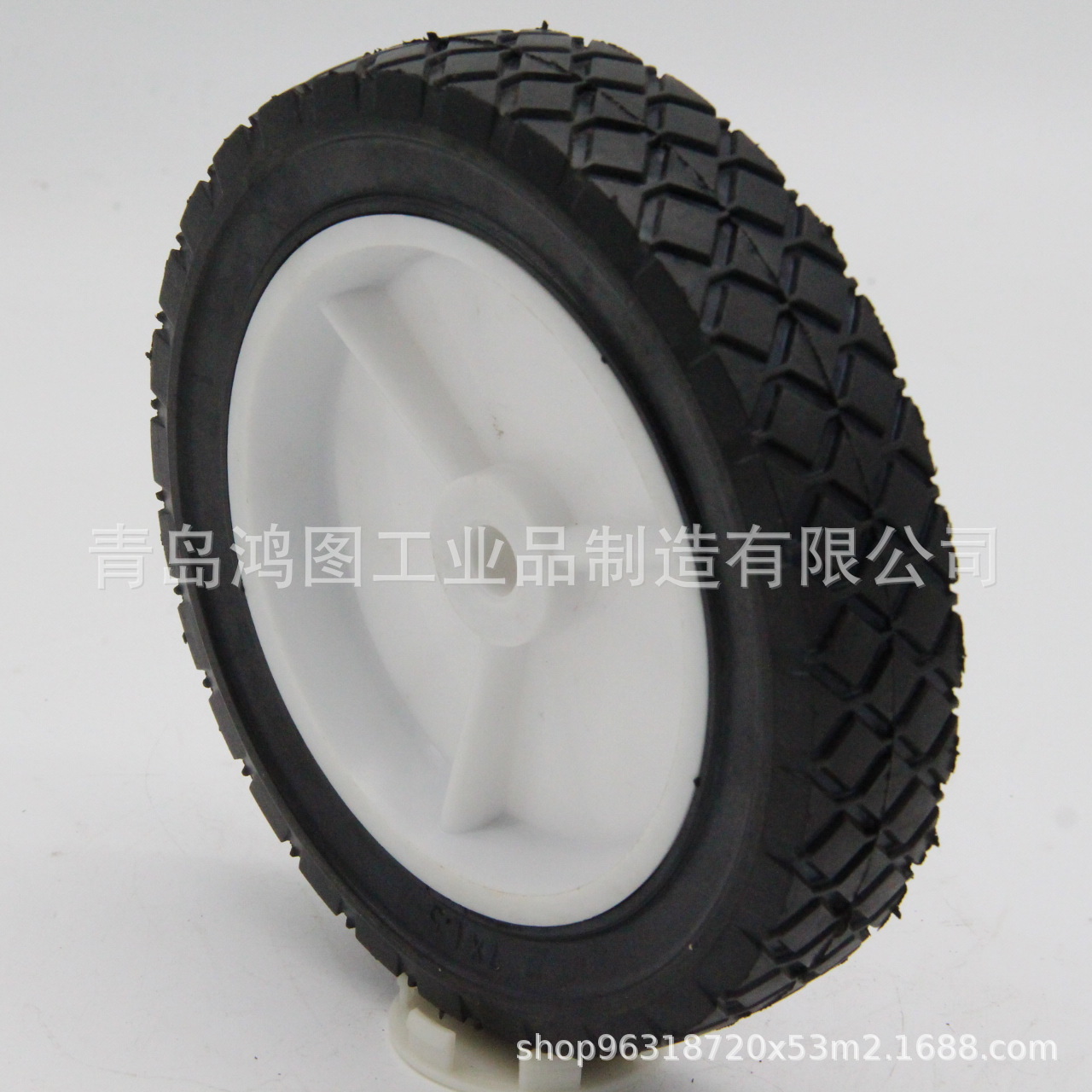【厂家直供】7英寸 7x1.5橡胶实心空心轮天然胶高质量割草机轮子