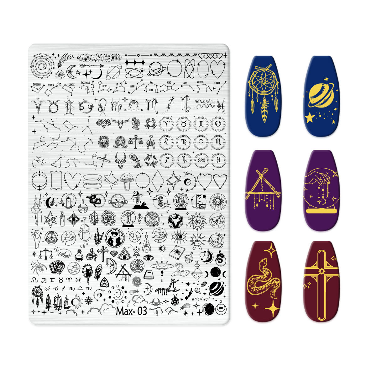 Explosions Super Large Nail Art Egg Plate Nail Art Steel Plate New Technology Cute Nail Art Bow Frosted with Back Plate