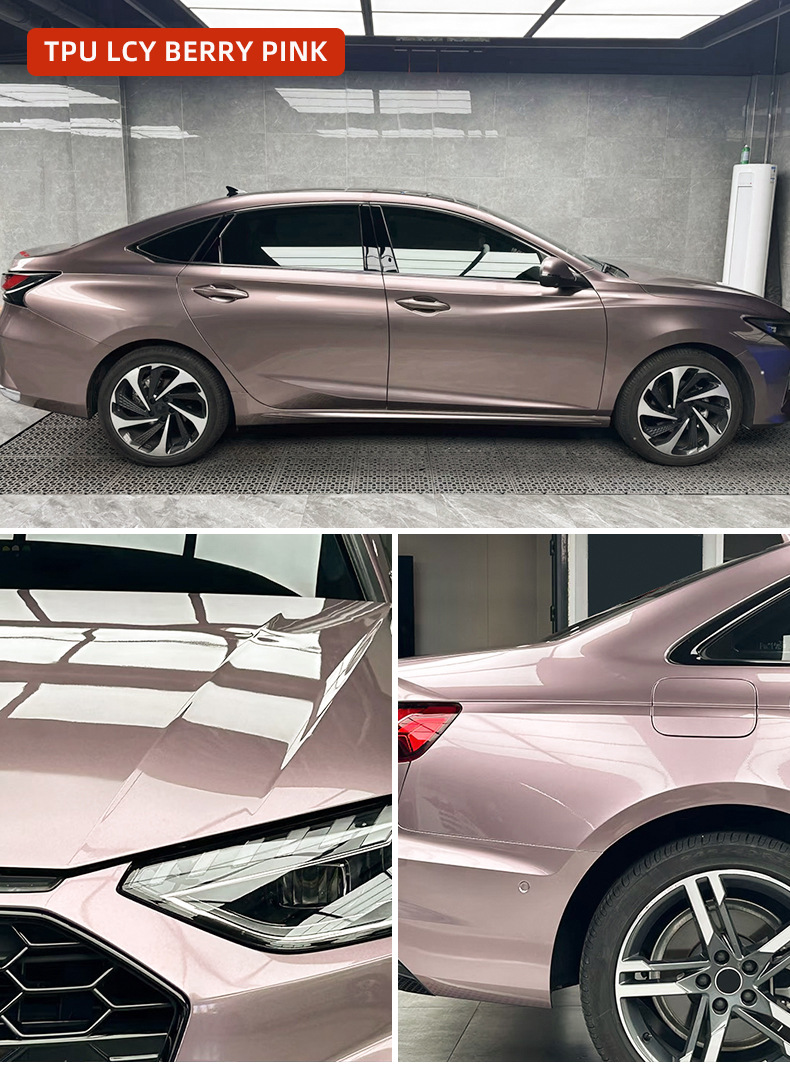 Cross-Border Tpu Color-Changing Film Iceberry Pink Car Body Paint Protection Film Roll Self-Healing Color-Changing Ppf Moisture-Resistant and Scratch-Resistant