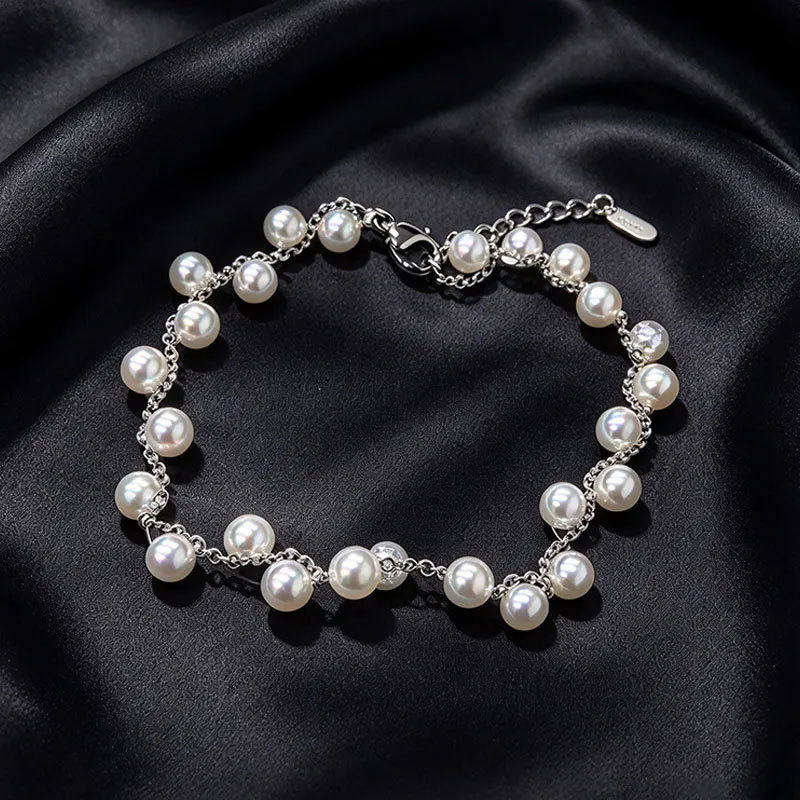 Pulsera Geométrica Circular con Dije de Cubo de Aleación de Cobre