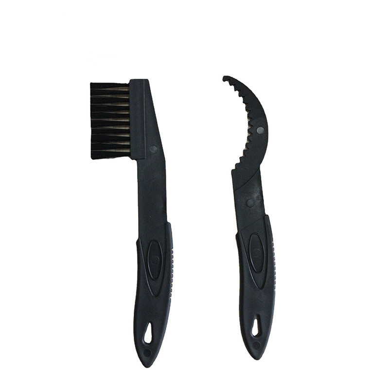 Cepillo de limpieza de la cadena de la bicicleta herramienta de limpieza del volante placa dental cepillo Cadena de limpieza conjunto de ruedas cepillo de montar suministros