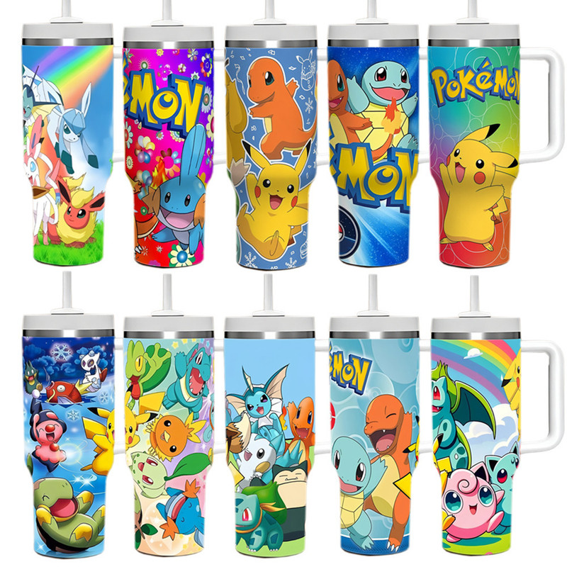 2025 Pokémon 40oz Car Cup Creative Second Generation Insulated Cup Labubu Straw Ice Cup 2025 Pokémon 40oz Car Cup Creative Second Generation Insulated Cup Labubu Straw Ice Cup