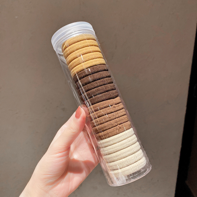 韓国版の20本の缶の高弾力の紐は継ぎ目がないゴムの女性が頭を刺しても髪を傷つけません。|undefined