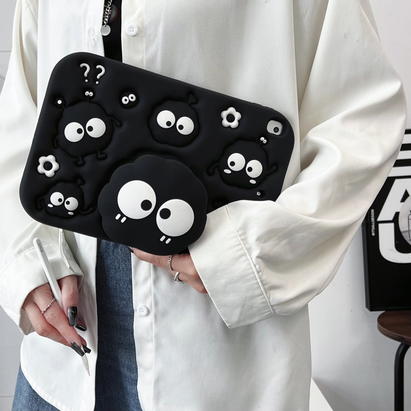 Telescopic bracket protective cover mini silicone 45 tablet 6 Drop-resistant shell 2019 new iPad10.2 inch 7 cartoon air2