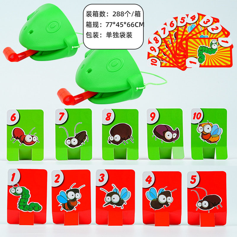 Máscara de camaleón y rana para juegos de mesa, juguete familiar con lengüeta sopladora