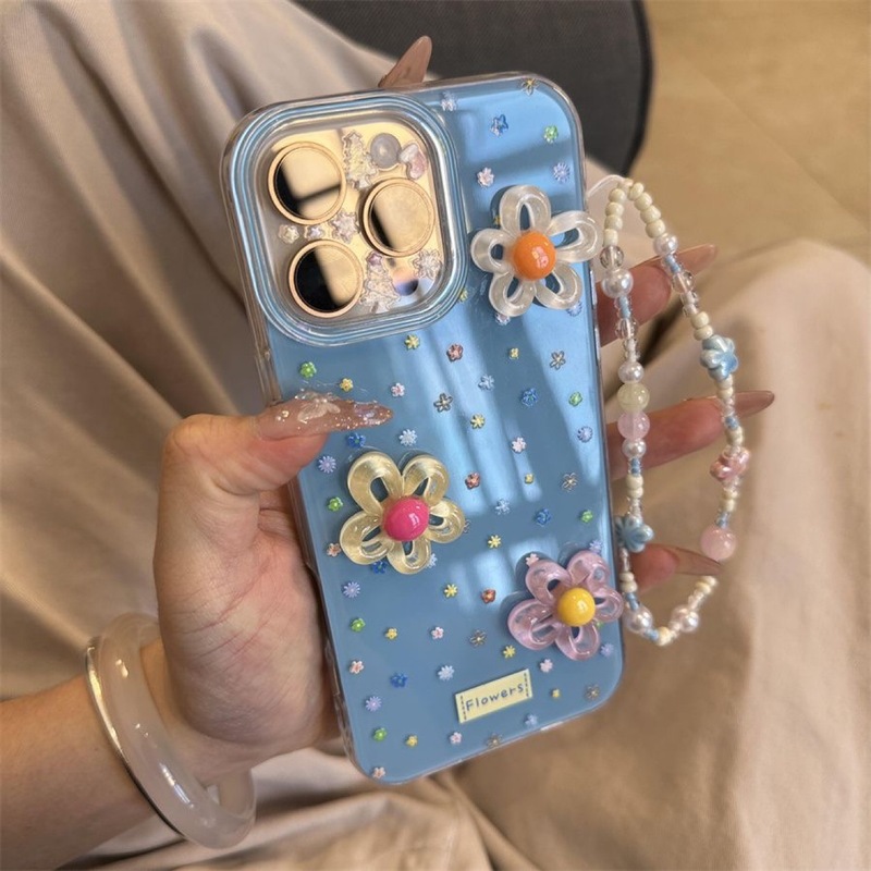 春のインカラー立体小花 iphone16proma apple 15pro 携帯電話保護ケース 14 に適しています|undefined
