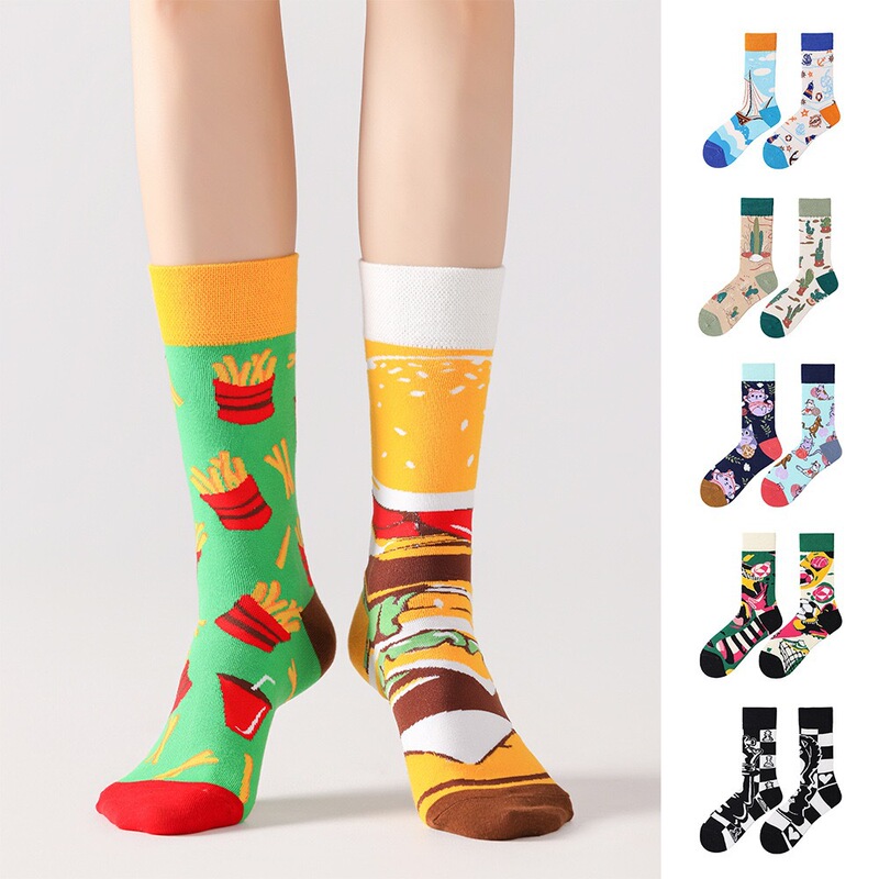 Cross-Border 2025 New Christmas Socks Mid-Tube Trendy Socks European and American Trendy Brand Long Socks Men's Ins Trendy Foreign Trade Socks Manufacturer