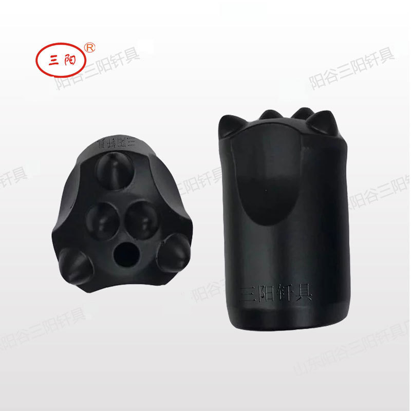 螺纹连接球齿钎头 4齿耐磨球齿钻头 6齿锥度冷压柱齿钎头