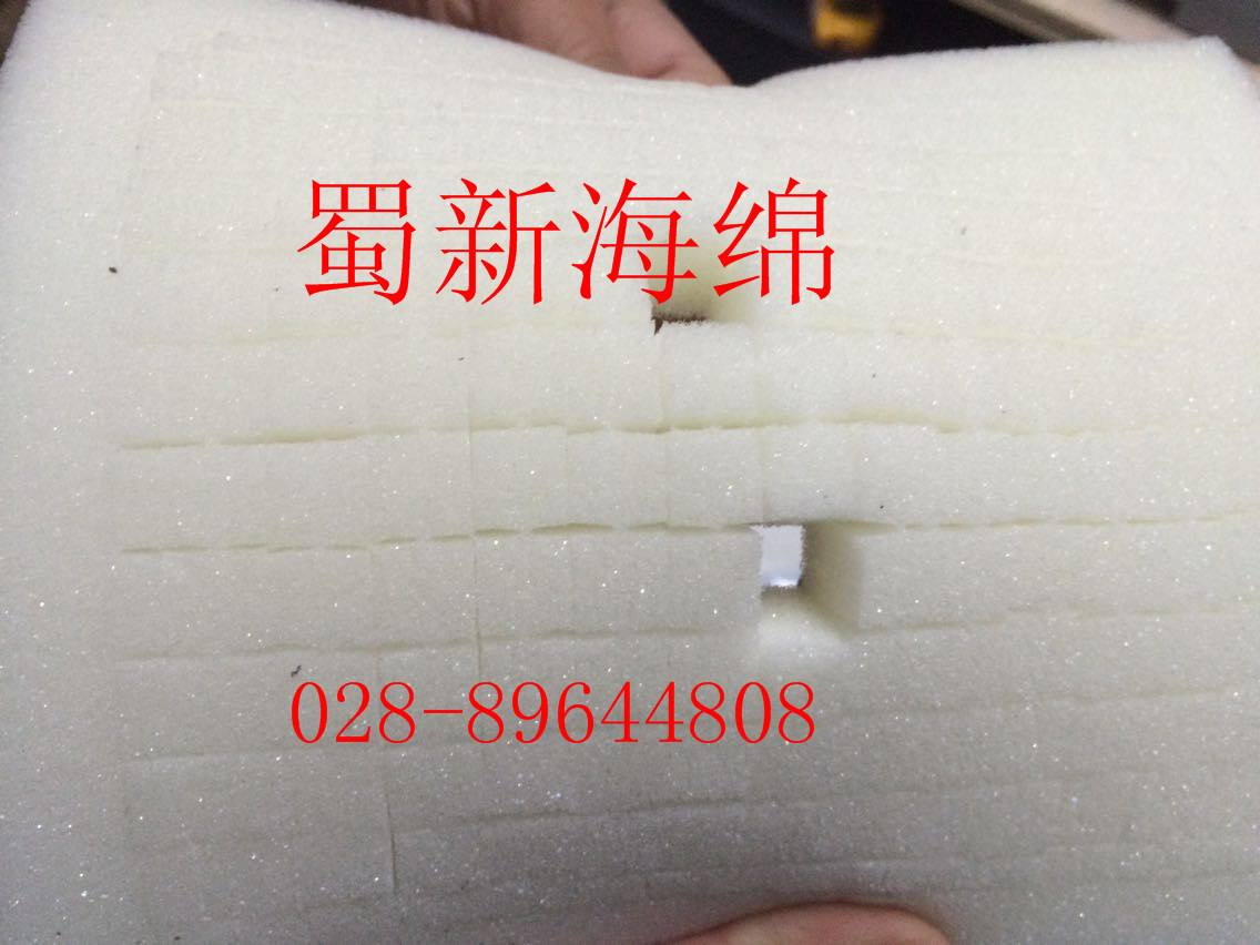 供应白色黑色小方格海绵/工具箱内衬防撞格子海绵/手撕海绵