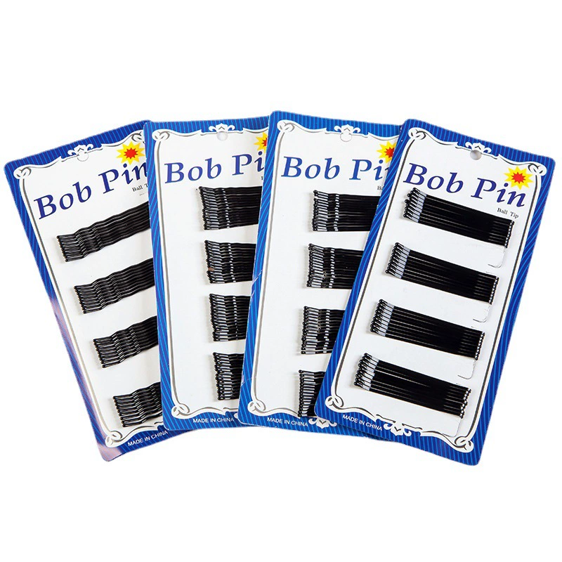 Bob Pins Hairpins, Black Steel Wire, Bridal & Everyday Accessory, Multiple Styles (Pack)