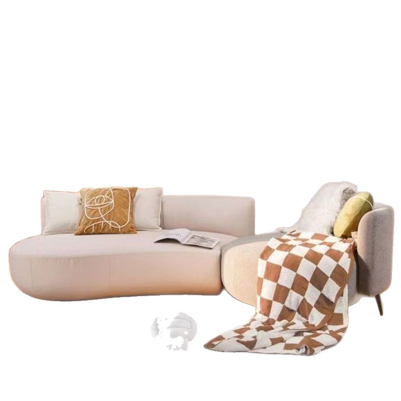 Sofá curvo de moda creativo estilo crema nórdico sofá simple sala de estar de belleza de lujo nubes ligeras