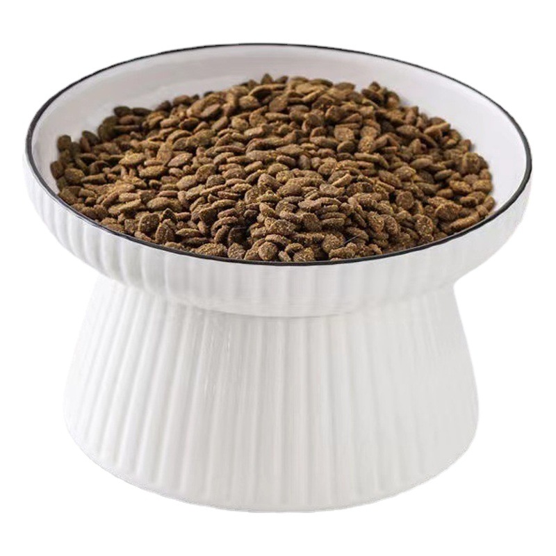 Gato tazón de cerámica tazón de gato mascota especial grande alto gato comida tazón protector cervical columna perro tazón Garfield gato boca ancha