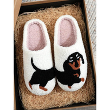 F 28640 Christmas reindeer plush slippers ʥ����¹ë������