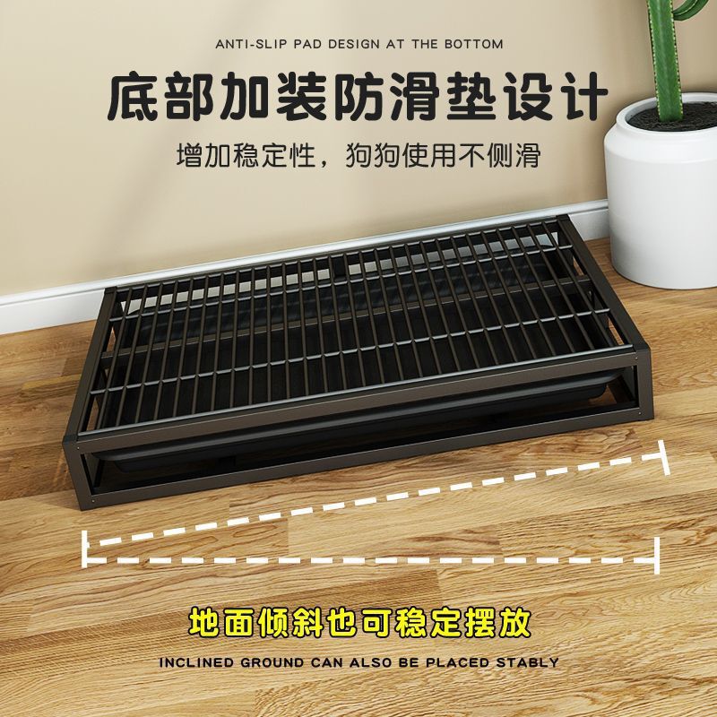 狗狗厕所超大号尿盆大狗专用防踩屎抽屉式中大型犬不锈钢拉尿便盆|undefined