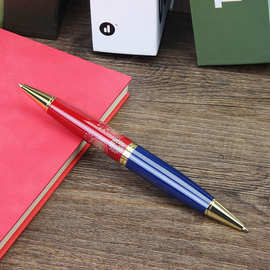 希尔BP622红蓝双色圆珠笔蓝色红色两用笔芯新奇特记账标记笔