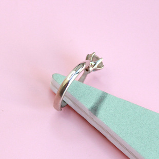 Diamond-shaped silver rod double-sided ring small ring polished 2*9 independent packaging 600*3000 independent packaging
