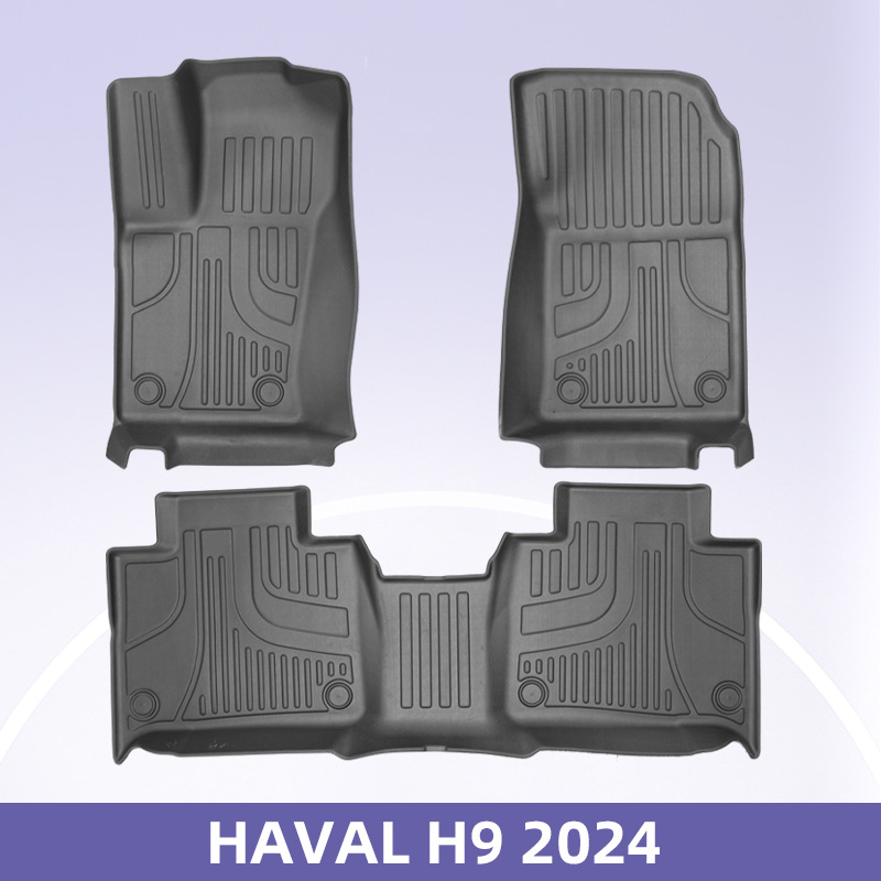 Aplicable a la Gran Muralla Haval H9 2024 + 3D todo el tiempo material TPE almohadilla de automóvil alfombra de suelo antisucio