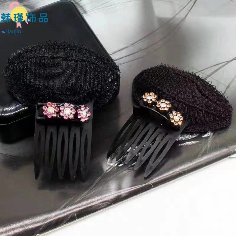 Flequillos esponjosos aumento de la altura almohadilla de la cabeza artefacto del pelo clip suelto peine del pelo invisible cabeza sin costuras pelo plano raíz del cabello plano almohadilla de aumento del cabello