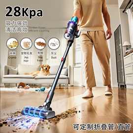 跨境S15无线吸尘器家用大功率强吸力手持推杆式35000pa无刷吸尘机